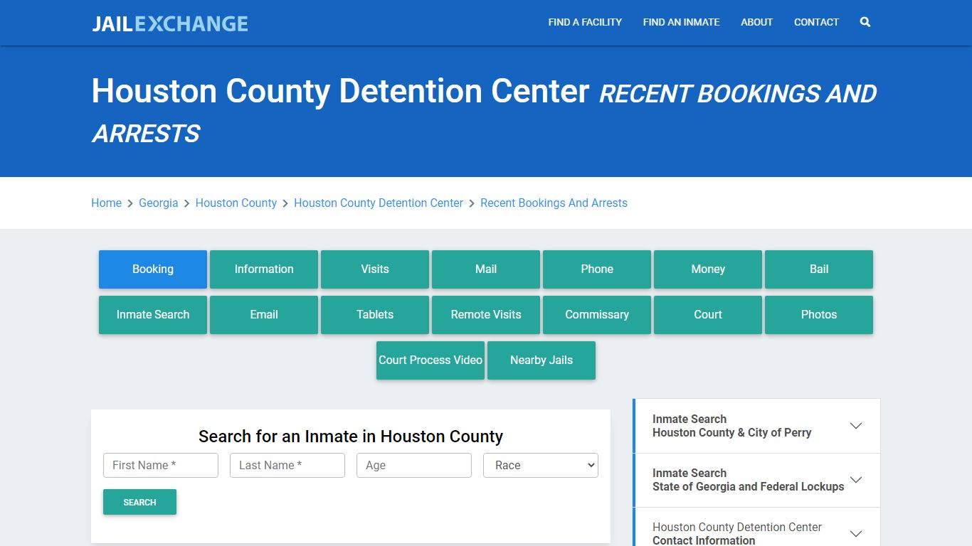 Houston County Detention Center Recent Bookings And Arrests - Jail Exchange