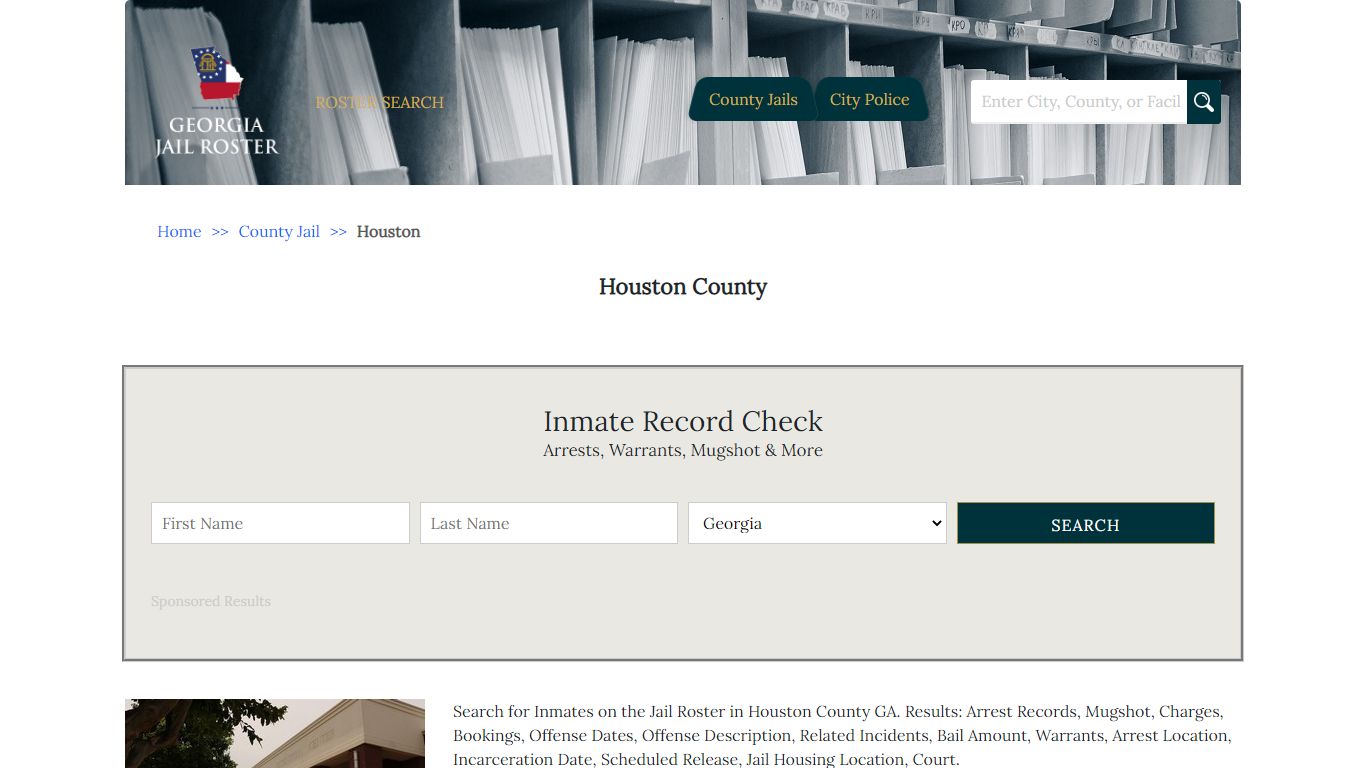 Houston County - Georgia Jail Inmate Search