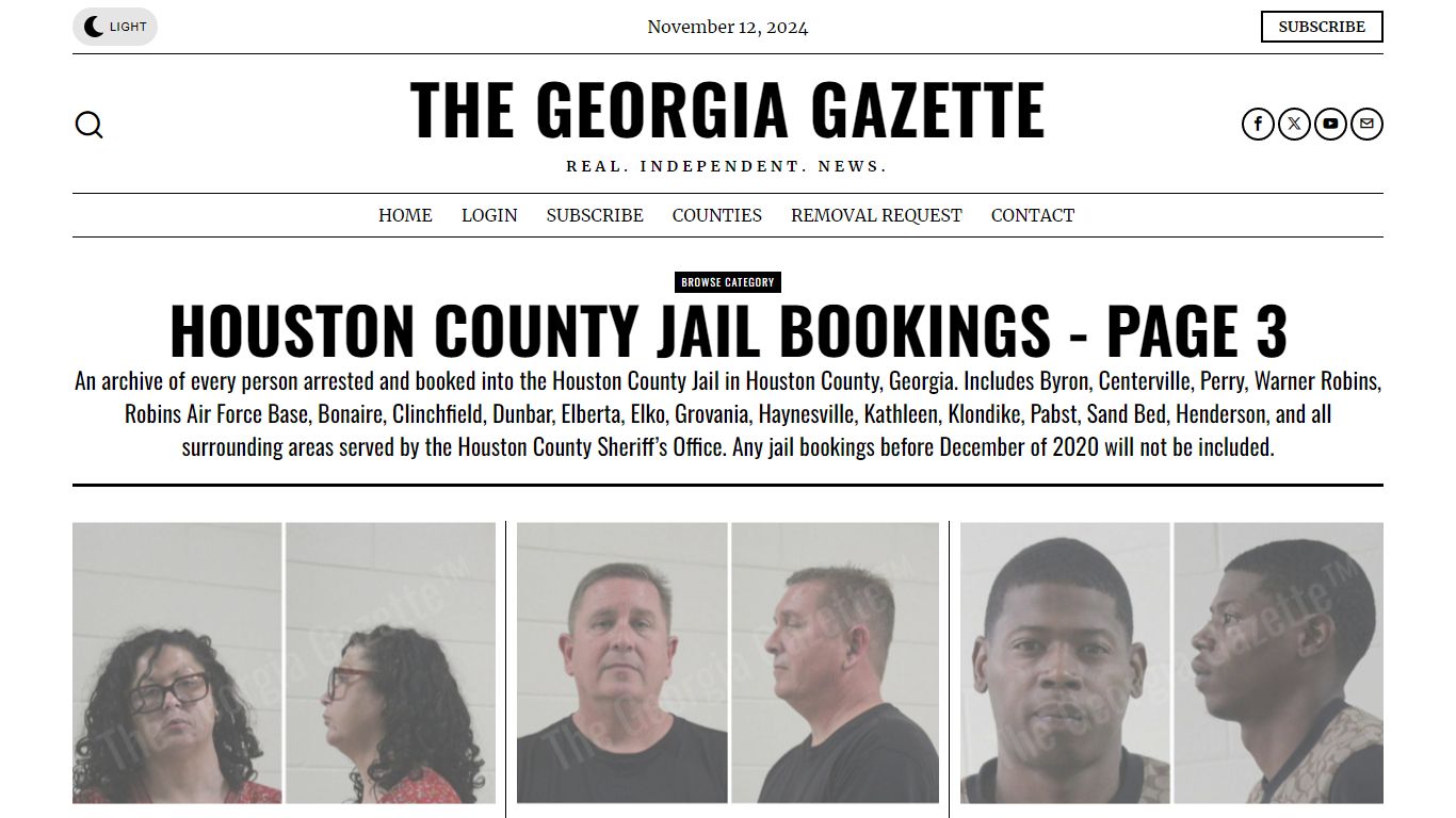 Houston County Jail Bookings – Page 3 – The Georgia Gazette